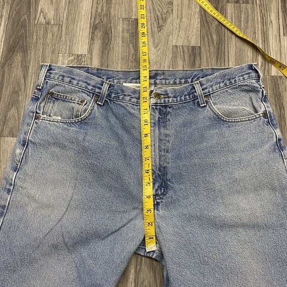 CARHARTT Relaxed Fit Straight Light Wash Blue Denim Jeans Men's Size W 40 L 32 - Picture 9 of 11